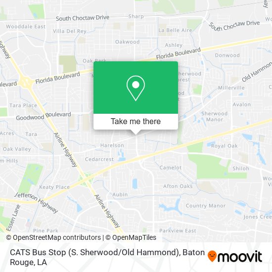 Mapa de CATS Bus Stop (S. Sherwood / Old Hammond)