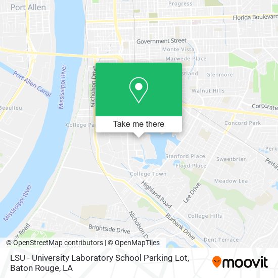LSU - University Laboratory School Parking Lot map