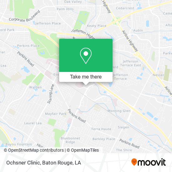 Mapa de Ochsner Clinic