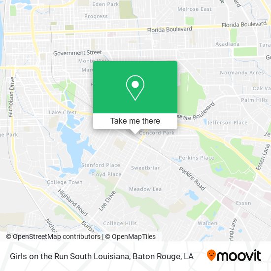 Girls on the Run South Louisiana map