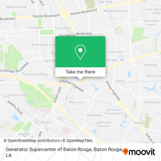 Generator Supercenter of Baton Rouge map