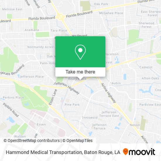 Hammond Medical Transportation map
