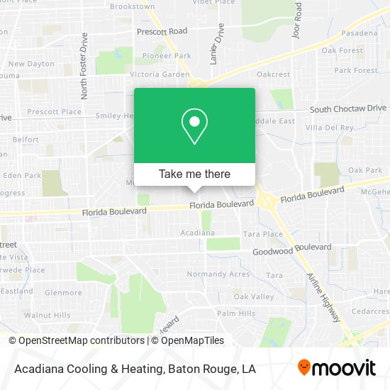 Acadiana Cooling & Heating map