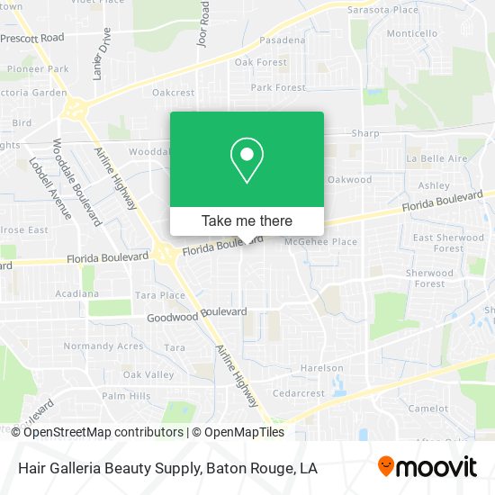 Mapa de Hair Galleria Beauty Supply