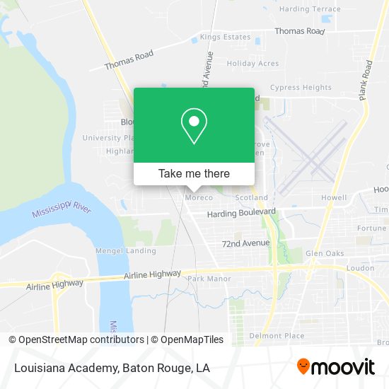 Louisiana Academy map