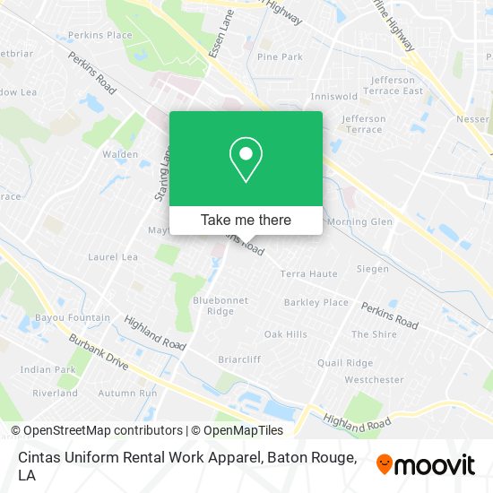 Mapa de Cintas Uniform Rental Work Apparel