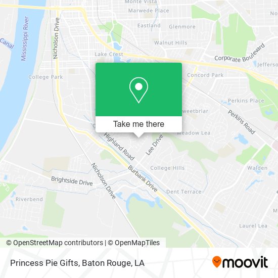 Princess Pie Gifts map