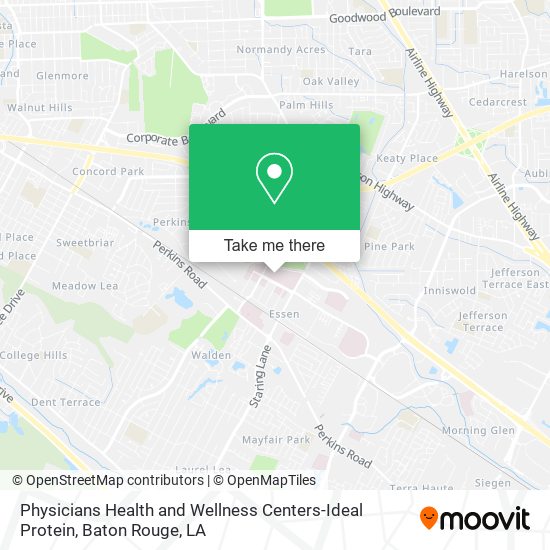 Mapa de Physicians Health and Wellness Centers-Ideal Protein