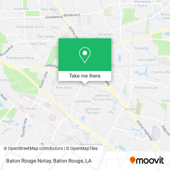 Baton Rouge Notay map