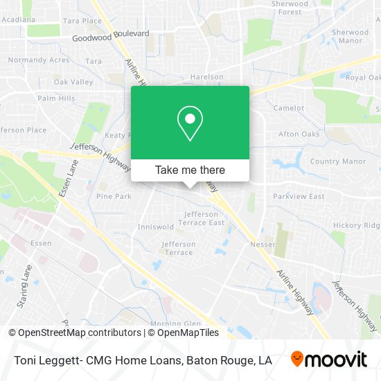 Mapa de Toni Leggett- CMG Home Loans