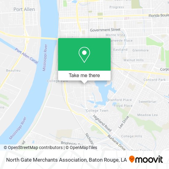 North Gate Merchants Association map