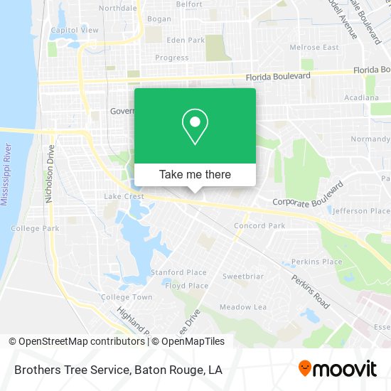 Brothers Tree Service map