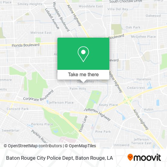 Mapa de Baton Rouge City Police Dept