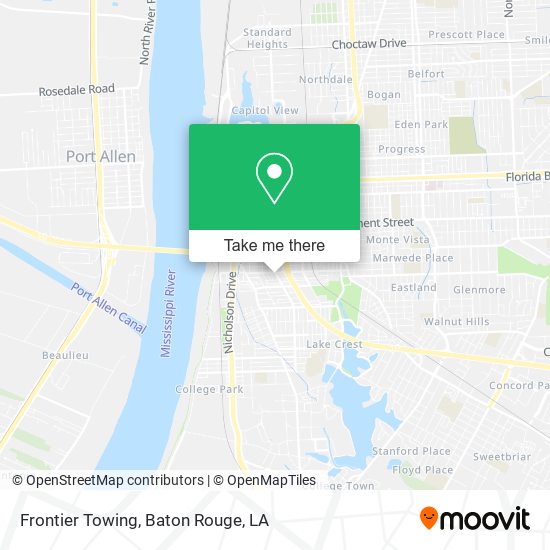 Frontier Towing map