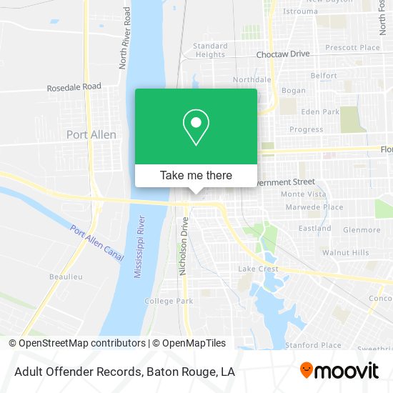 Adult Offender Records map