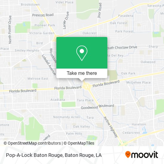 Mapa de Pop-A-Lock Baton Rouge