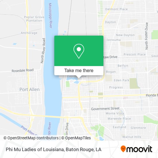 Phi Mu Ladies of Louisiana map