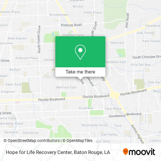 Hope for Life Recovery Center map
