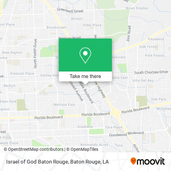 Mapa de Israel of God Baton Rouge