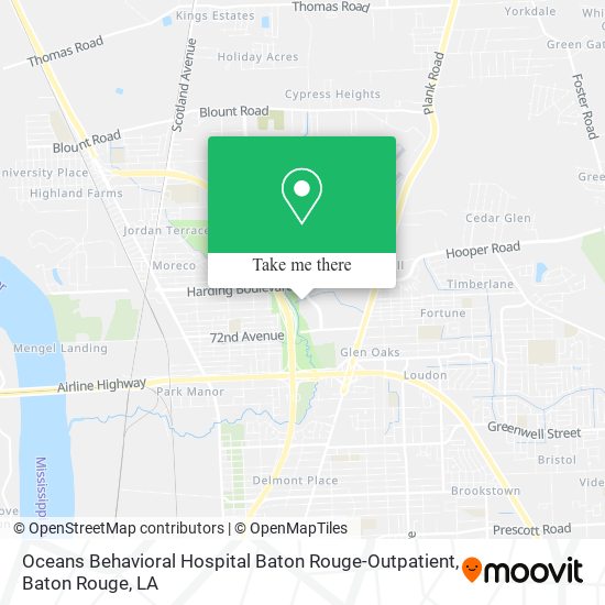 Mapa de Oceans Behavioral Hospital Baton Rouge-Outpatient