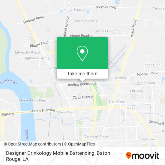 Designer Drinkology Mobile Bartending map