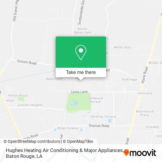 Mapa de Hughes Heating Air Conditioning & Major Appliances