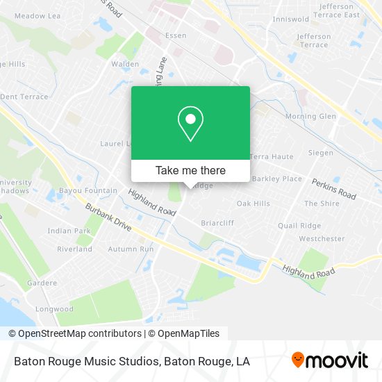 Mapa de Baton Rouge Music Studios