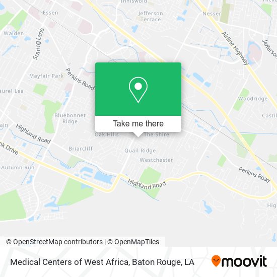 Medical Centers of West Africa map