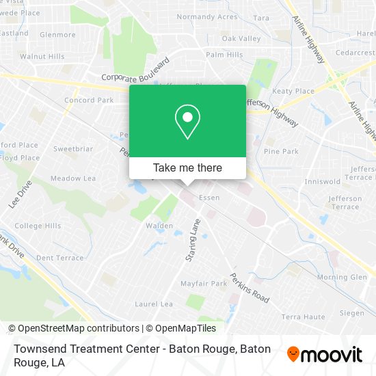 Townsend Treatment Center - Baton Rouge map