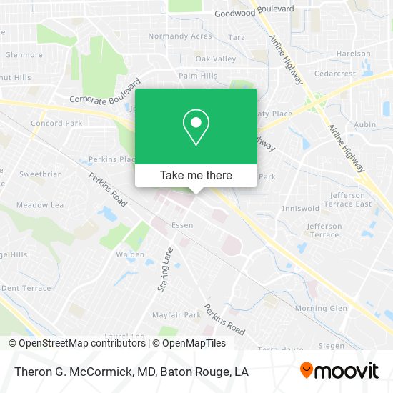 Theron G. McCormick, MD map