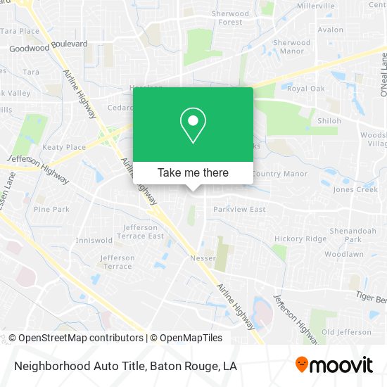 Neighborhood Auto Title map
