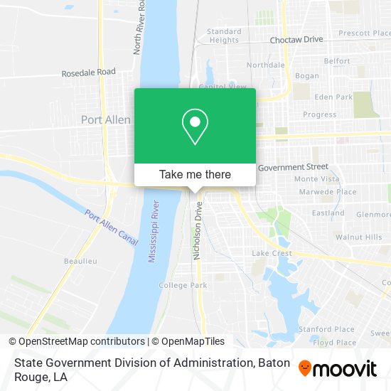 Mapa de State Government Division of Administration