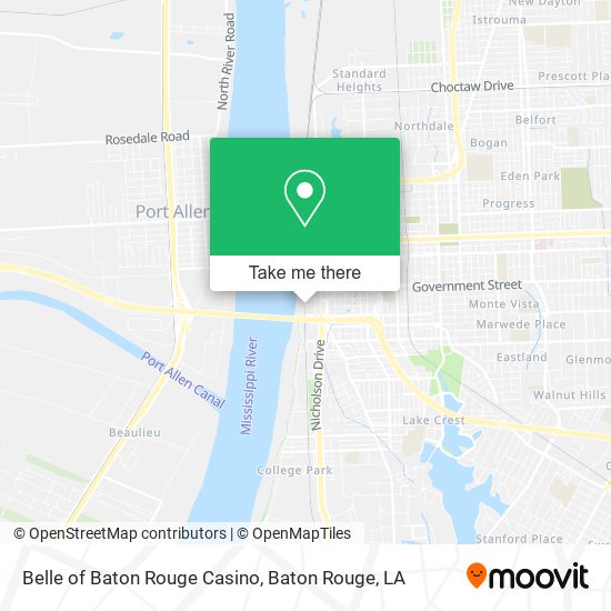 Belle of Baton Rouge Casino map