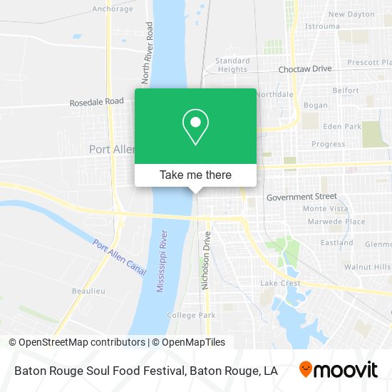 Baton Rouge Soul Food Festival map