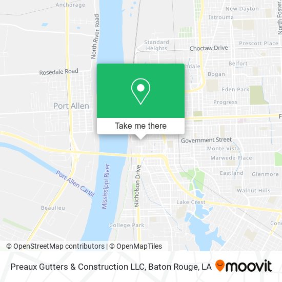 Preaux Gutters & Construction LLC map