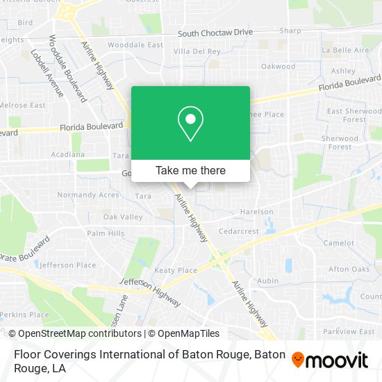 Floor Coverings International of Baton Rouge map