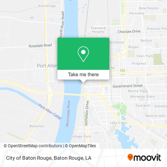 Mapa de City of Baton Rouge