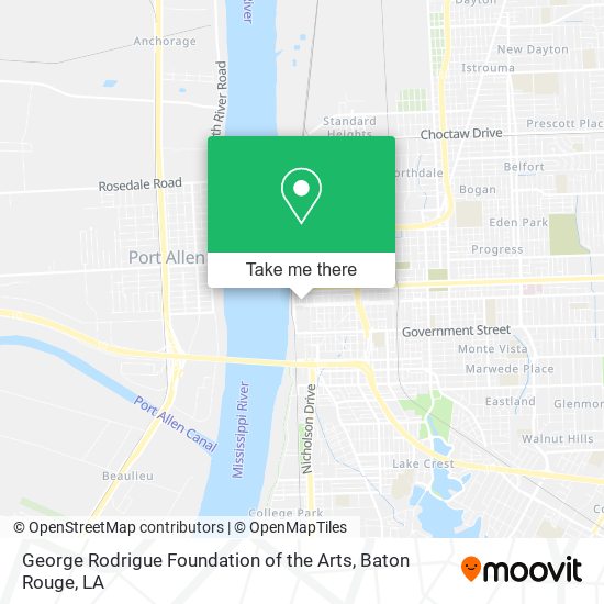 George Rodrigue Foundation of the Arts map