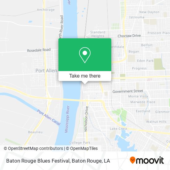 Baton Rouge Blues Festival map