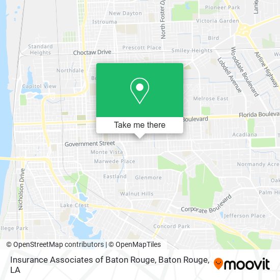 Insurance Associates of Baton Rouge map