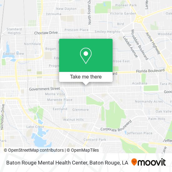 Baton Rouge Mental Health Center map