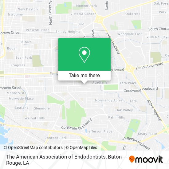 The American Association of Endodontists map