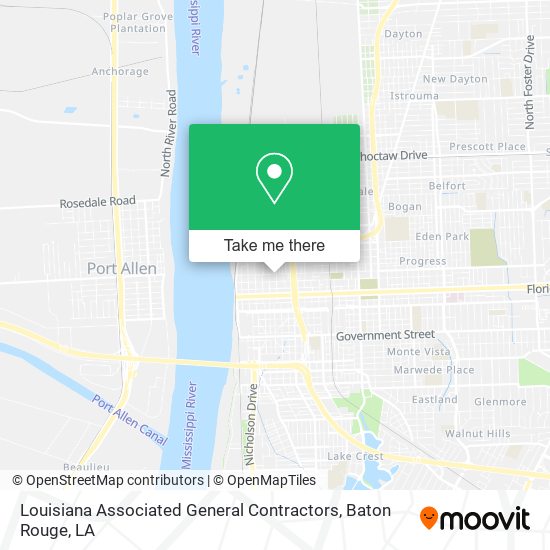 Louisiana Associated General Contractors map