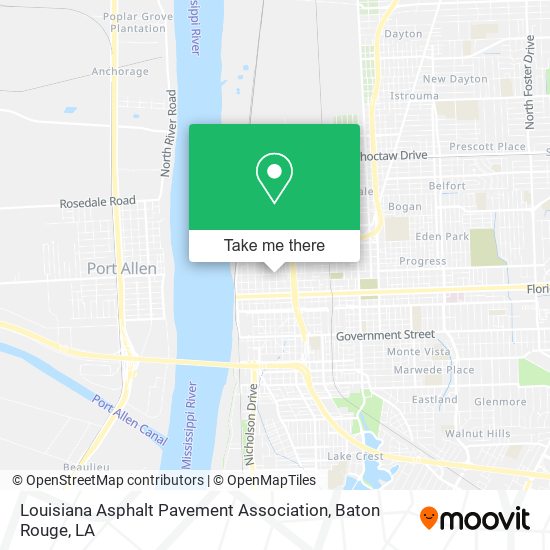 Mapa de Louisiana Asphalt Pavement Association