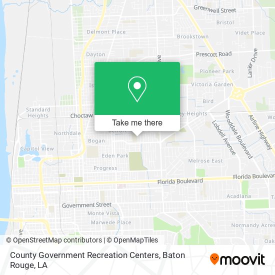 Mapa de County Government Recreation Centers