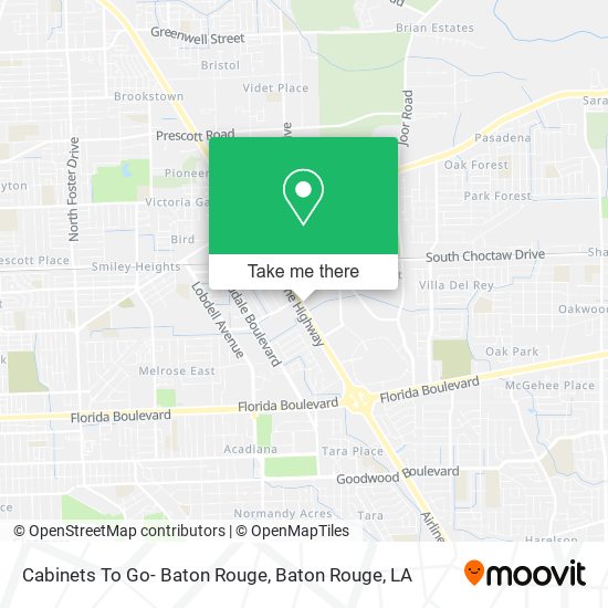 Cabinets To Go- Baton Rouge map
