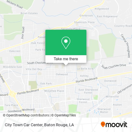 City Town Car Center map