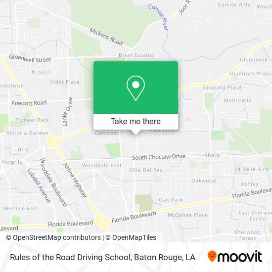 Rules of the Road Driving School map