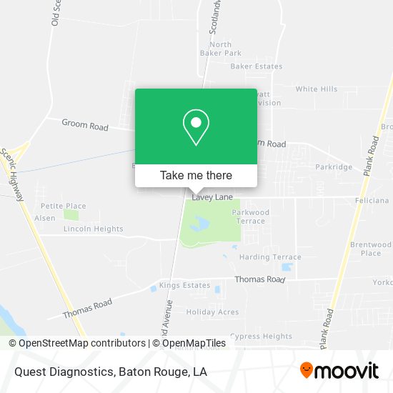 Quest Diagnostics map