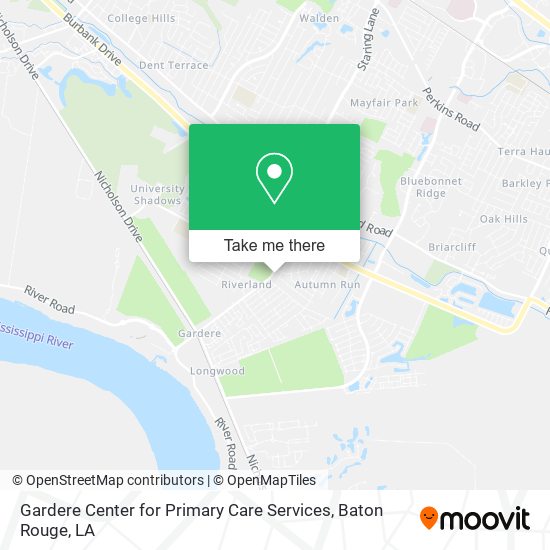 Gardere Center for Primary Care Services map